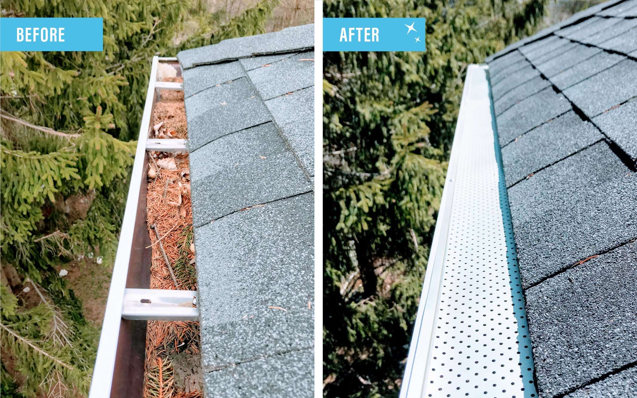 Leaf guard installed on Vancouver home.  Best gutter guard installation vancouver